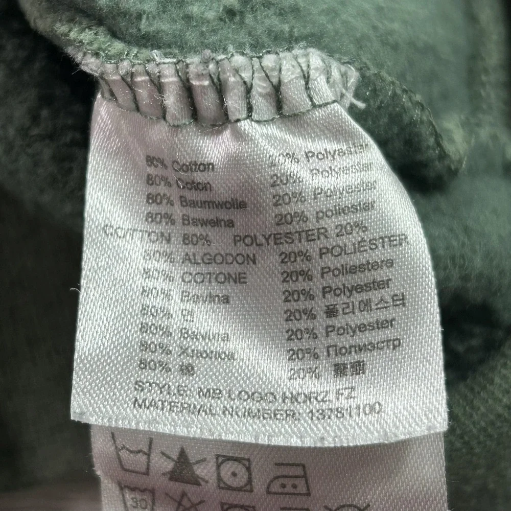 Burton Hoodie Mens Small Green Full Zip Kangaroo Pocket‎ Snowboard Sweatshirt